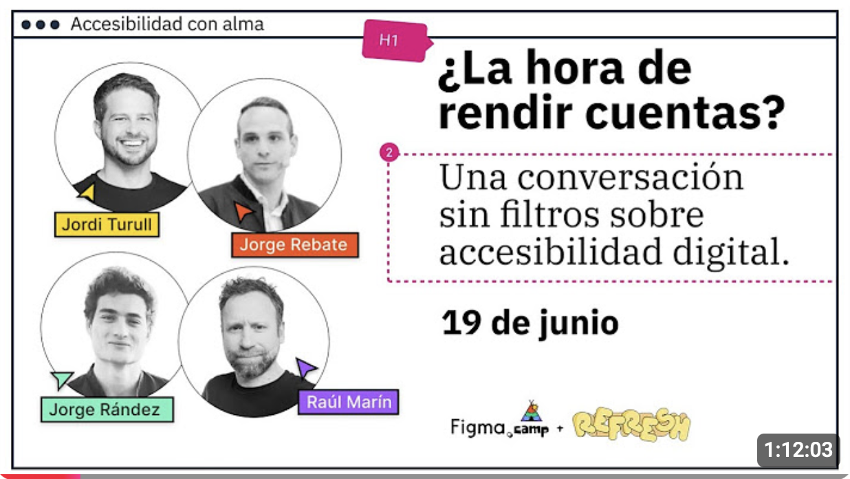 Captura de pantalla del video de la charla